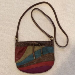 Fossil Patchwork Leather Crossbody Bag